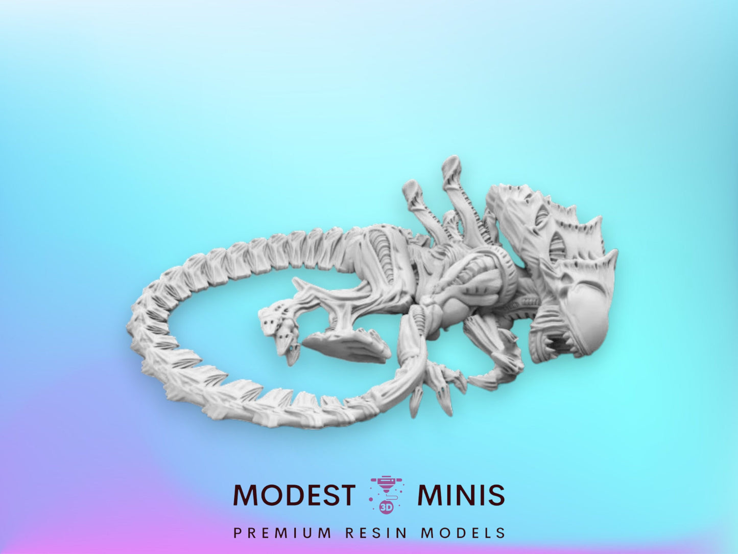 Dead Alien Xeno - 32mm Scale Alien Miniature | RPG | Sci fi | Cyberpunk | Role Playing | DnD | Papsikel
