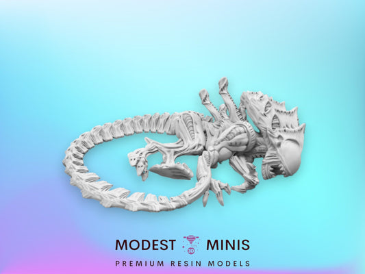 Dead Alien Xeno - 32mm Scale Alien Miniature | RPG | Sci fi | Cyberpunk | Role Playing | DnD | Papsikel