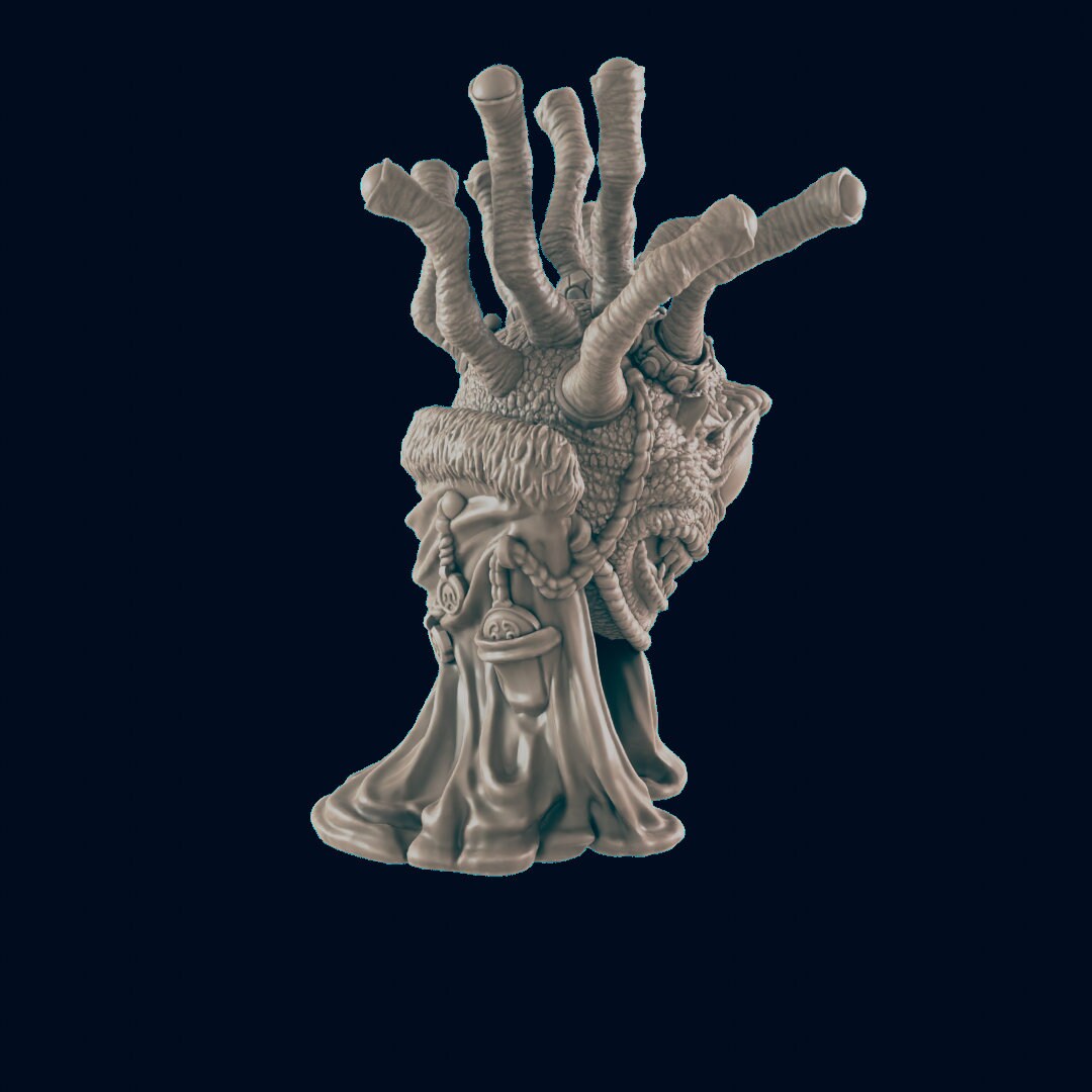 NPC Eye Beast Merchant - 25mm - 75mm Scale | DnD | EC3D Fantasy Mini | Townsfolk