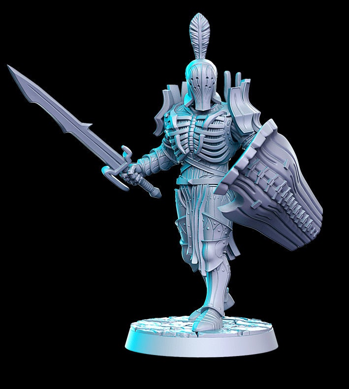 Amladril 2 Elf Deathknight - 28mm 32mm Scale DnD Miniature | Dungeons and Dragons | Witcher Contract - RN Estudio