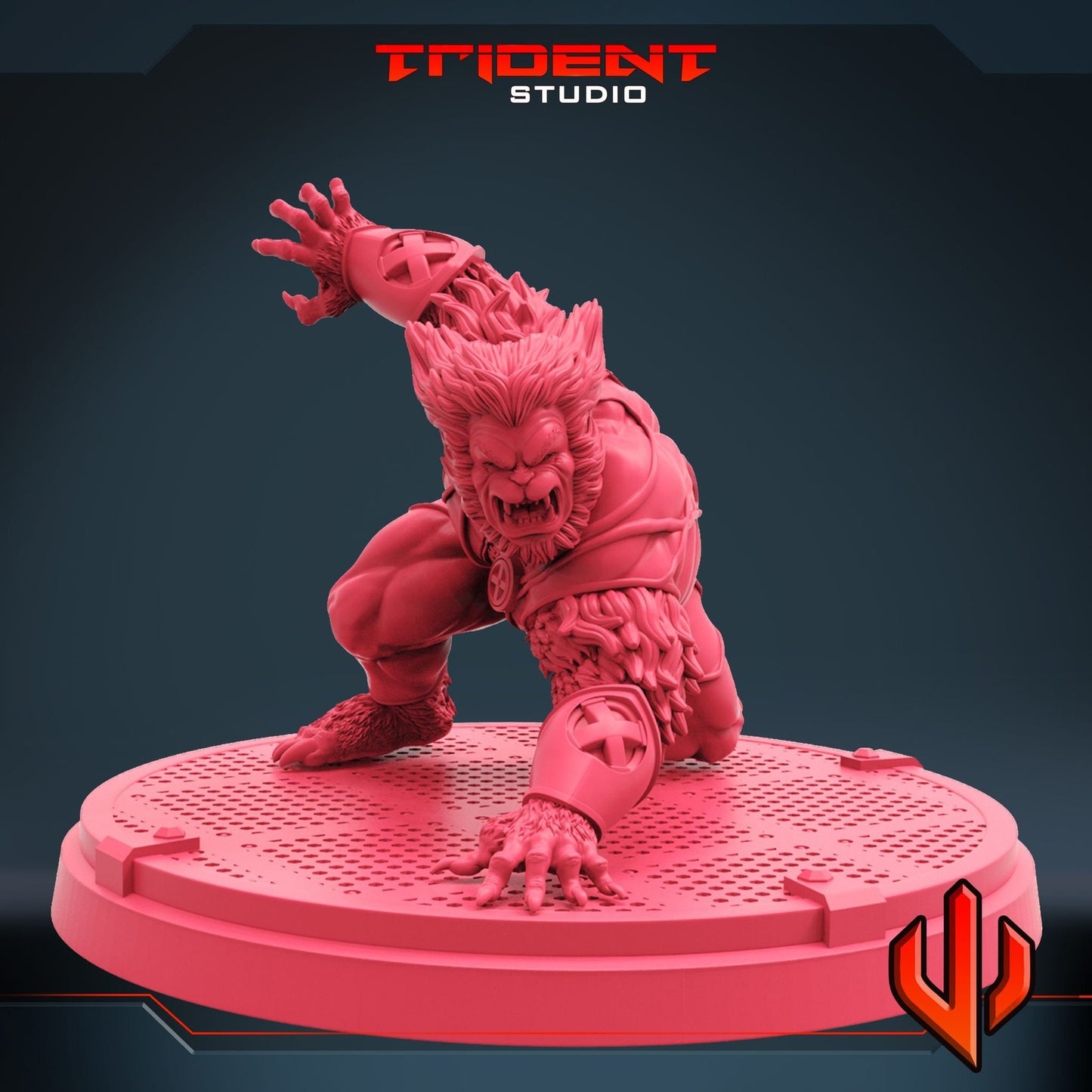 Blue Furball A - 40mm  Miniature | Crisis Protocol Proxy | Trident