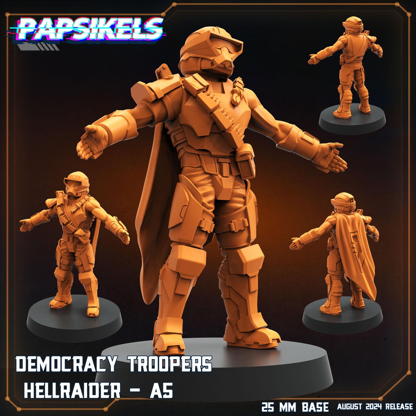 Hellraiders 6pc Set - 32mm Scale Alien Miniature | RPG | Sci fi | Role Playing | DnD | Papsikel