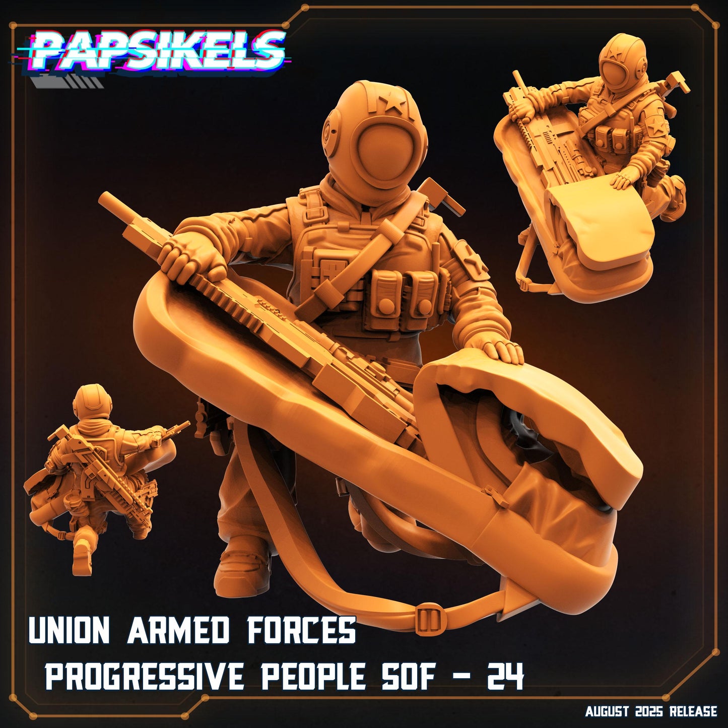 Progressive Peoples 21-24 - 32mm Scale Alien Miniature | RPG | Sci fi | Role Playing | DnD | Papsikel