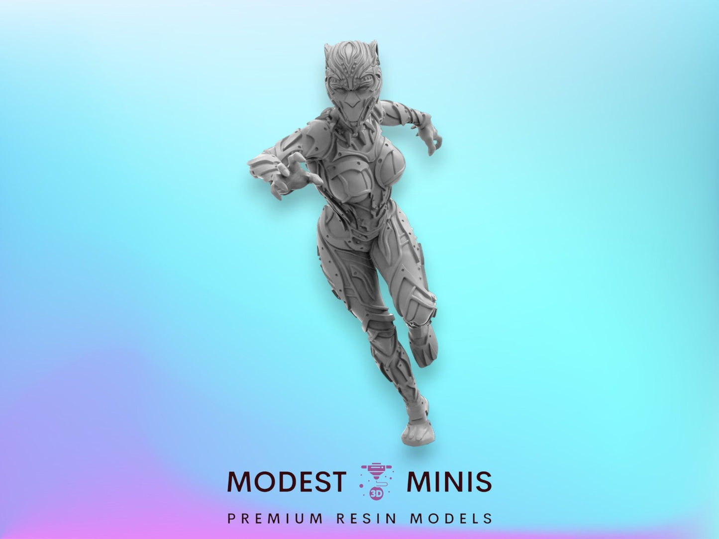 Little Panther A - Black Panther 40mm  Miniature | Crisis Protocol Proxy | Trident