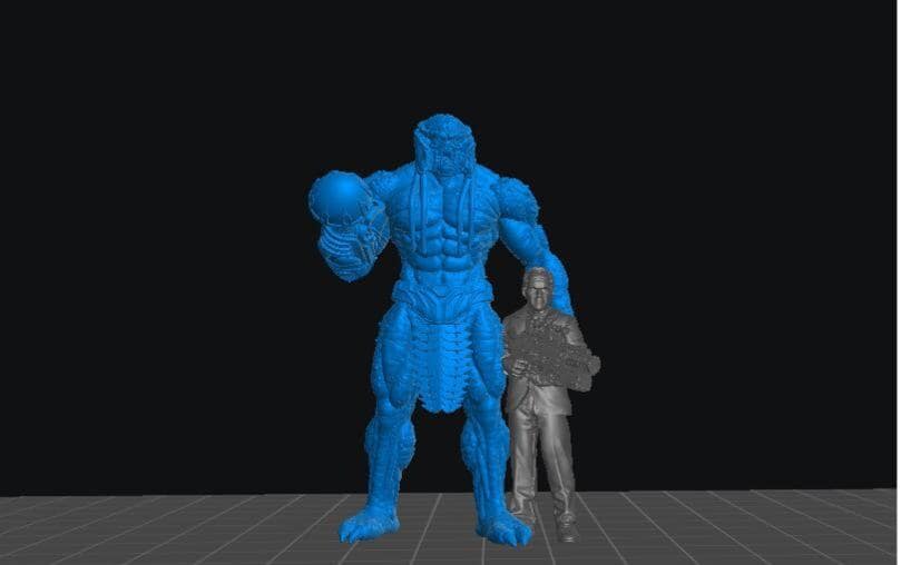 Viking Killer Skull Hunter - Resin 3D Print Alien Miniature | RPG | Sci fi | Cyberpunk | Role Playing | DnD | Papsikel