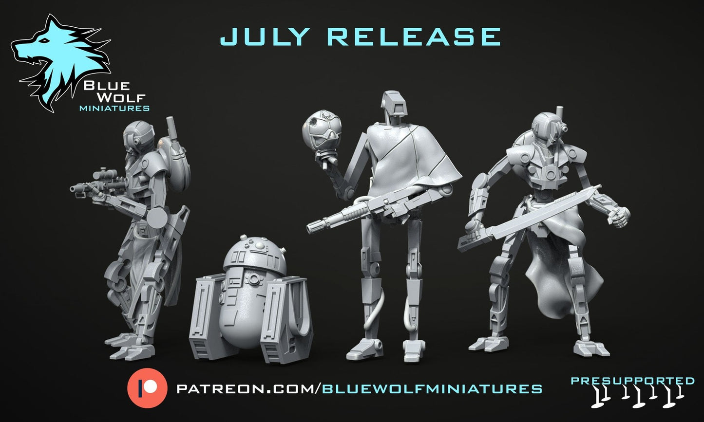 Bounty Hunter Bots and Mech - 28mm - 40mm Scale | Star Wars Legion Mini