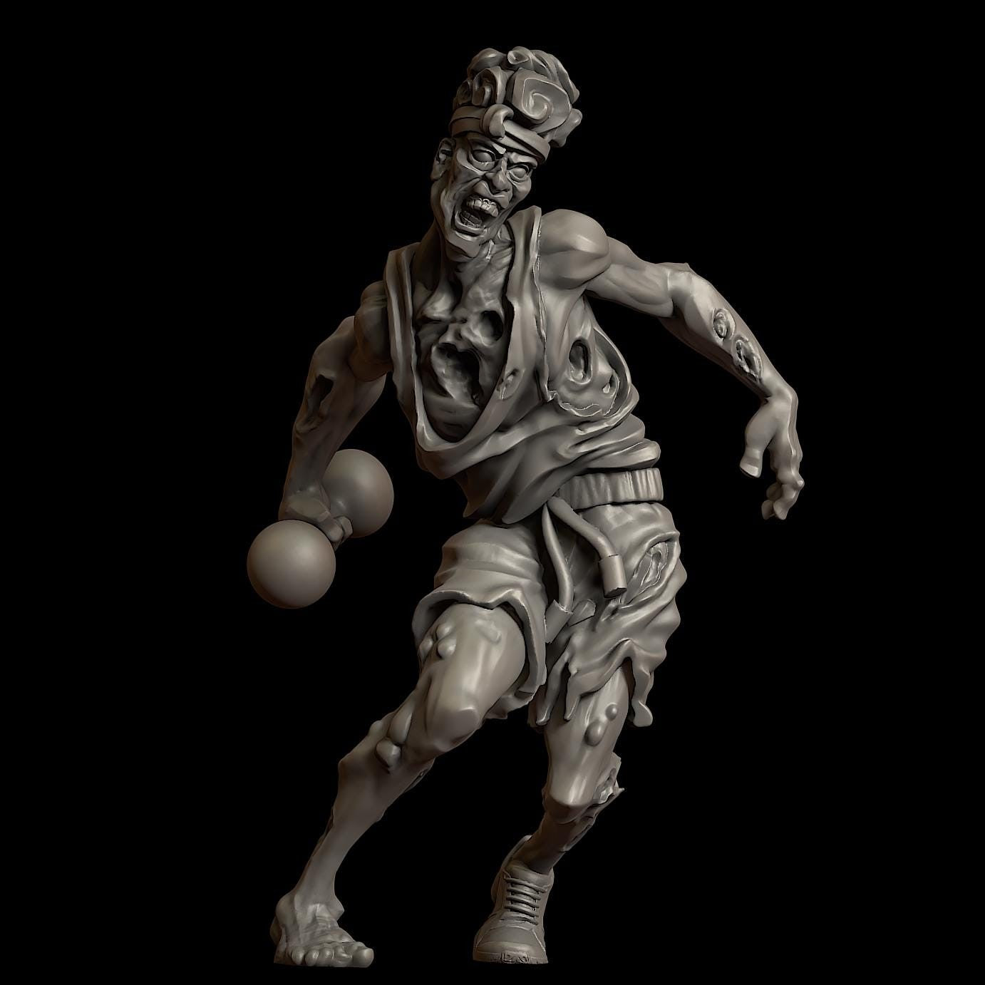 Zombie Gym and Survivors | 28mm - 100mm Scale Resin Mini | Zombicide | Vaultz