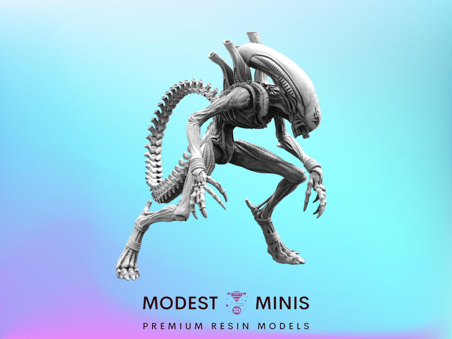 Xeno Scorched Clone - Resin 3D Print Alien Miniature | RPG | Sci fi | Cyberpunk | Role Playing | DnD | Papsikel