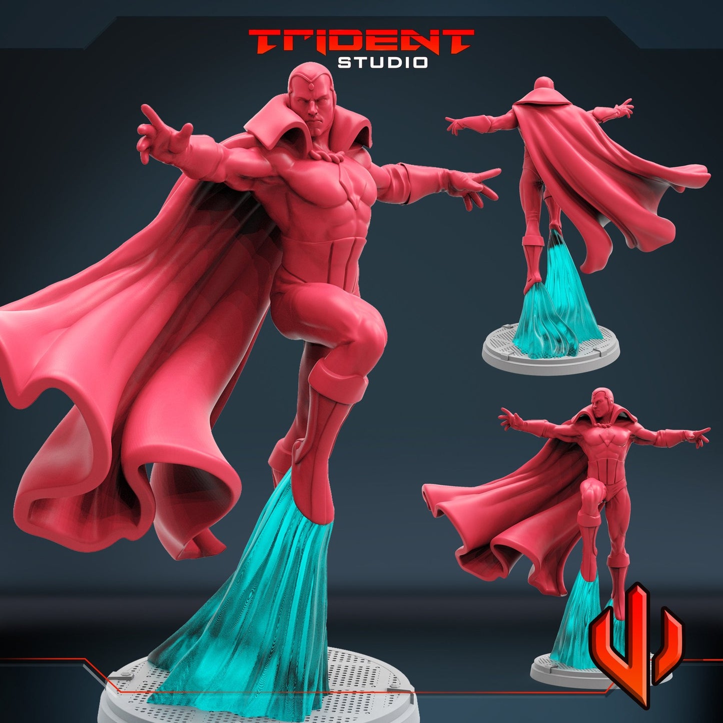 Synthezoid V Vision- 40mm  Miniature | Crisis Protocol Proxy | Trident