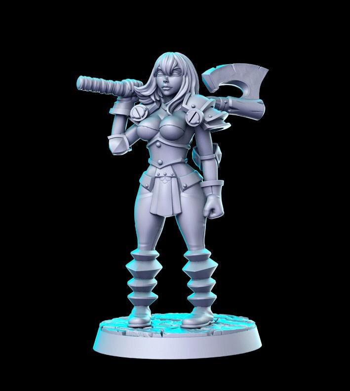 Heroine Quest Chaos 3 Female - 28mm 32mm Scale DnD Miniature | Dungeons and Dragons | RN Estudio