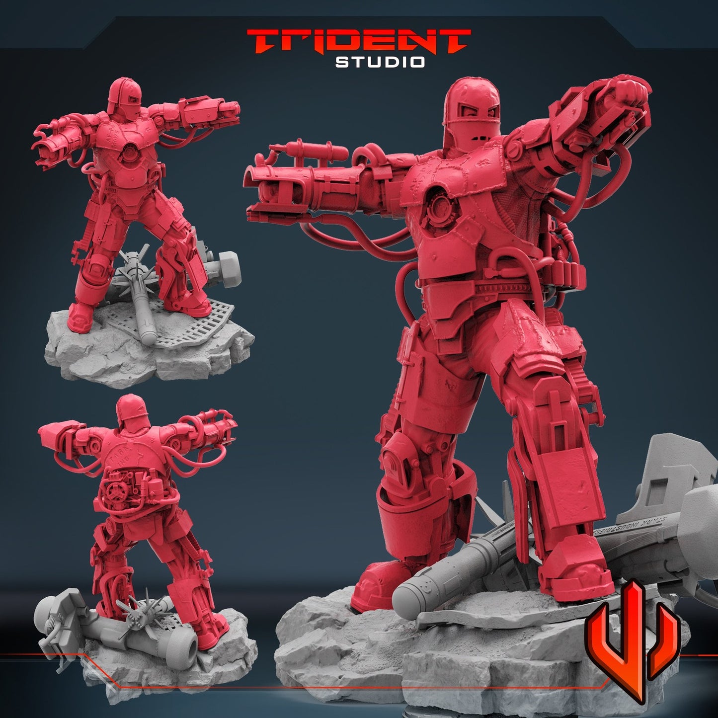 Metalman Mk1 - Iron Man 40mm  Miniature | Crisis Protocol Proxy | Trident