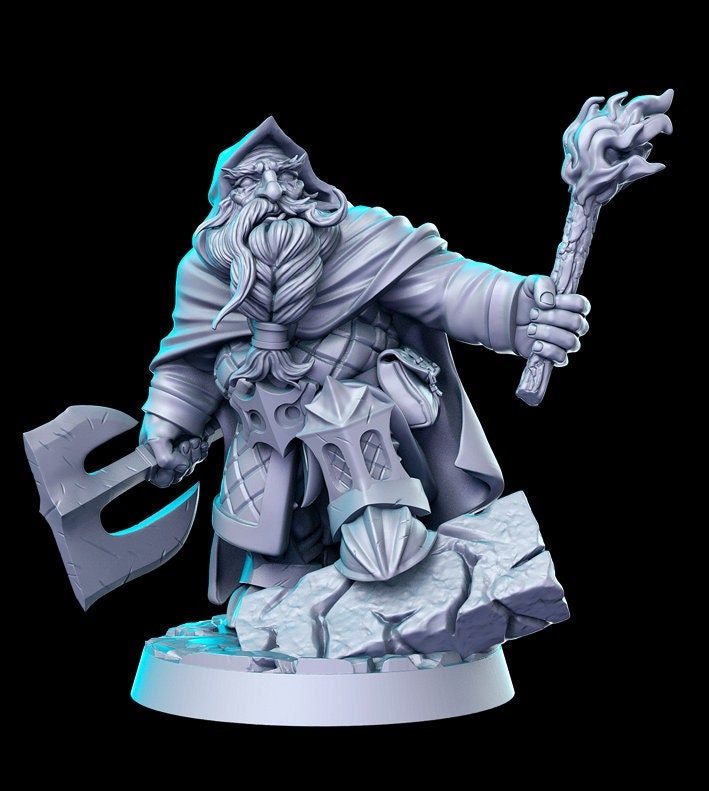 Balin Dwarf Explorer - 32mm Scale DnD Miniature | Dungeons and Dragons | JRPG Mini - RN Estudio