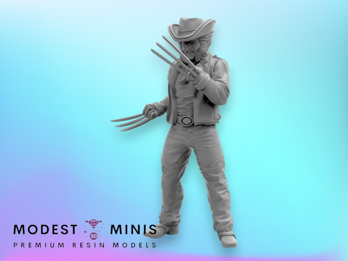 Cowboy Berserker - 40mm  Miniature | Crisis Protocol Proxy | Trident