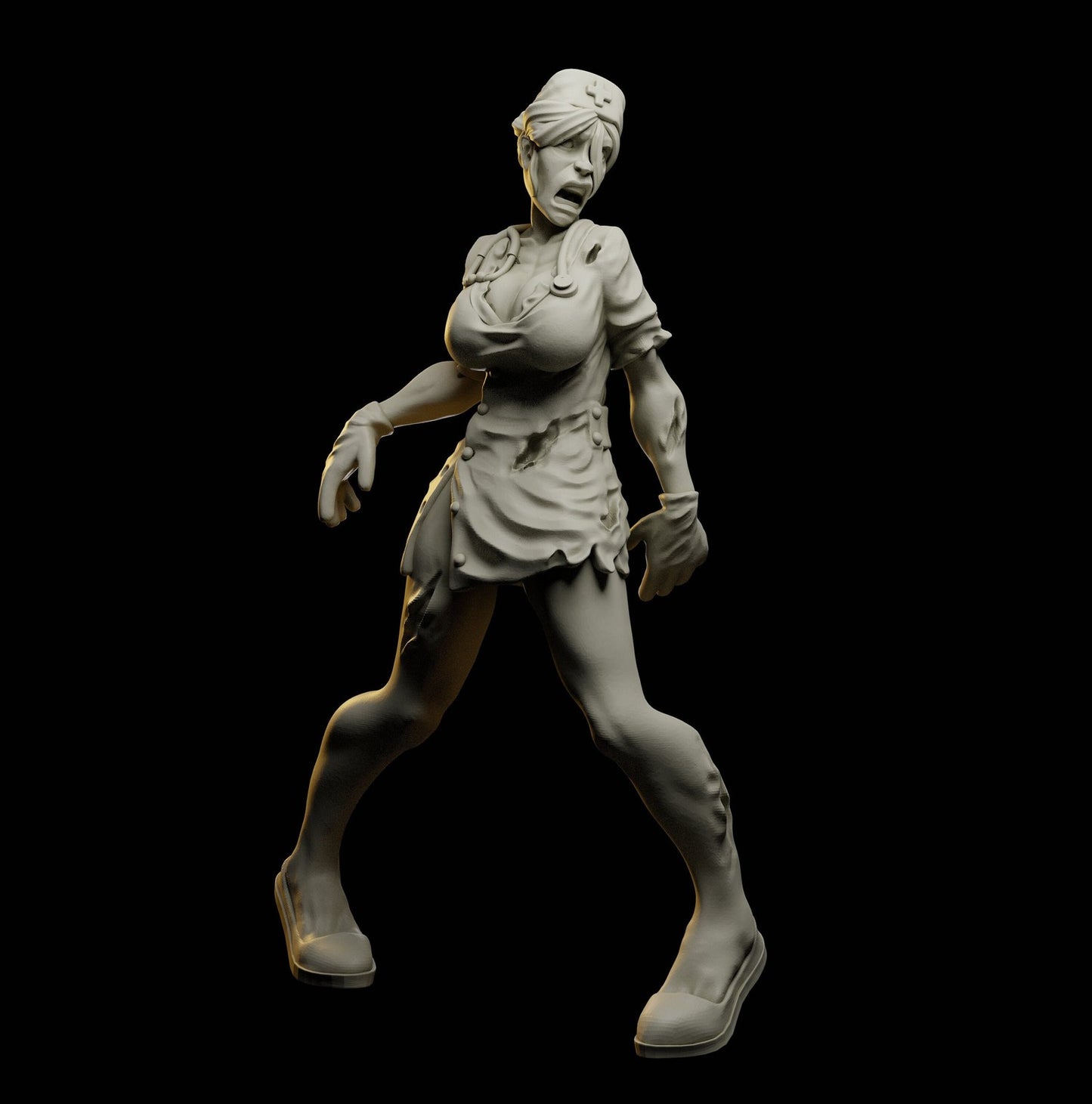 Zombie Nurse | 28mm - 100mm Scale Resin Mini | Zombicide | Vaultz