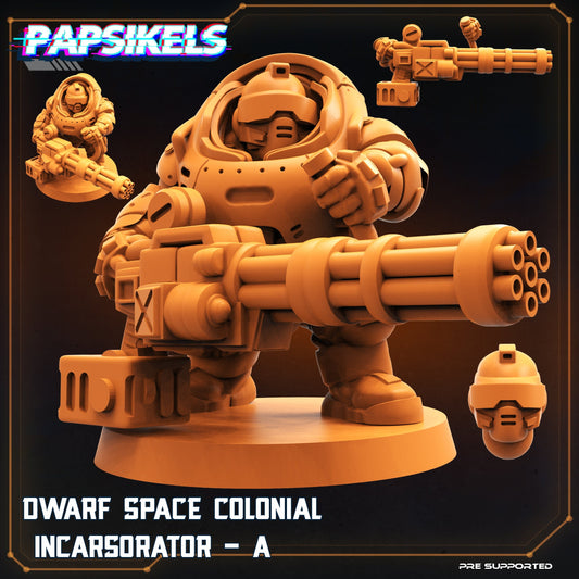 Space Dwarf Incarsorator - 32mm Scale Alien Miniature | RPG | Sci fi | Cyberpunk | Role Playing | DnD | Papsikel
