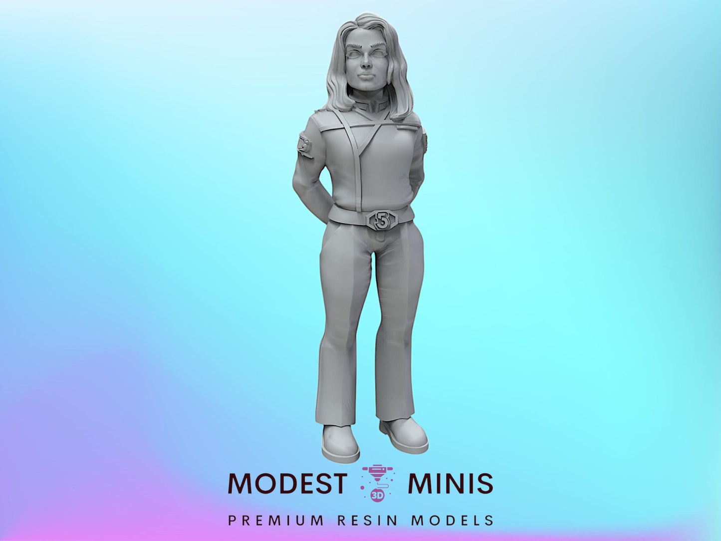 Fleet Commander Ivanova - 28mm 32mm 40mm  Black Remnant Babylon 5 Miniature