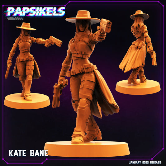 Kate Bane Female Bounty Hunter - 32mm Scale  | Cyberpunk | Papsikels