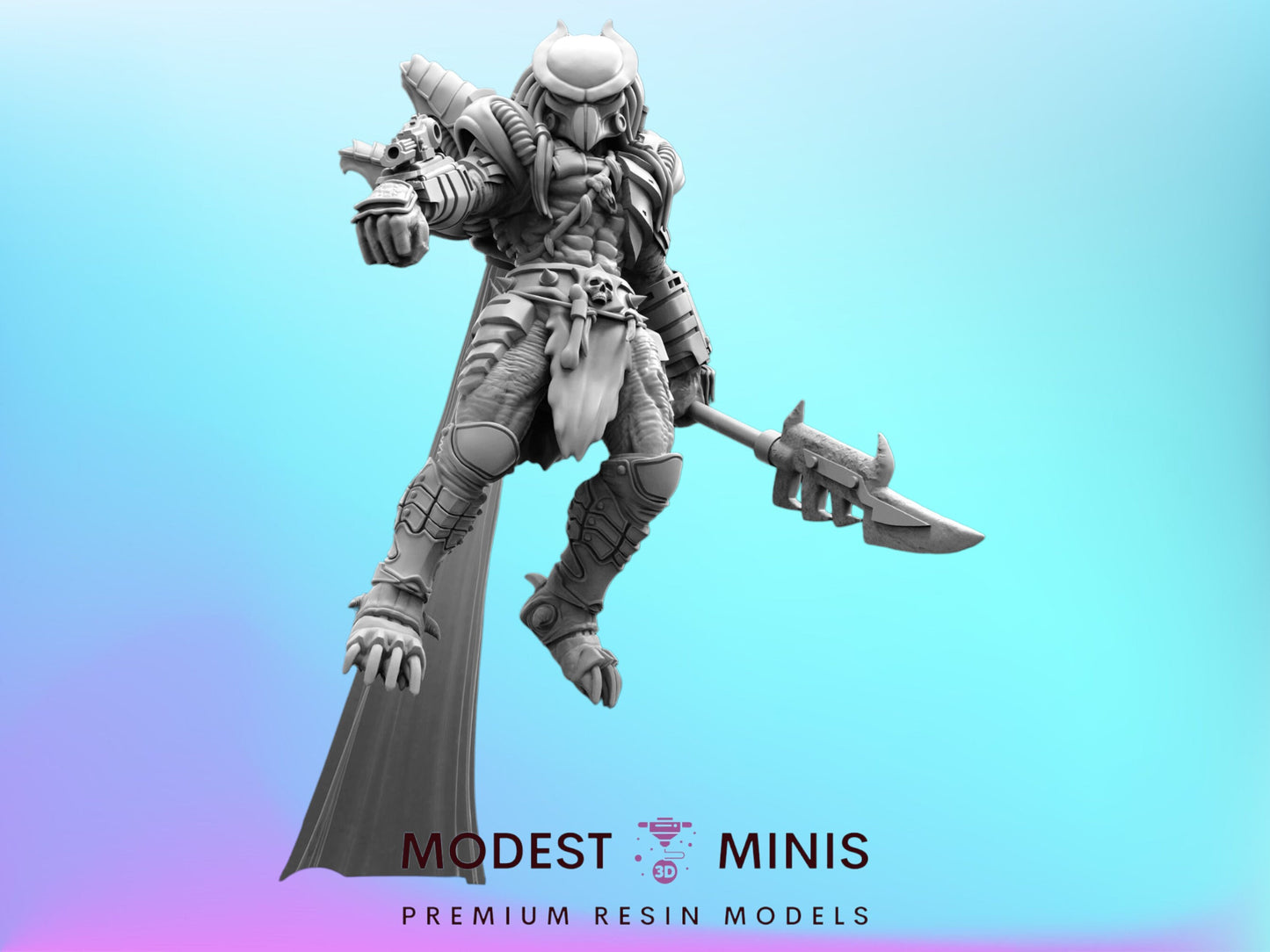 Raptor Skull Hunter C - 32mm Scale Alien Miniature | RPG | Sci fi | Cyberpunk | Role Playing | DnD | Papsikel