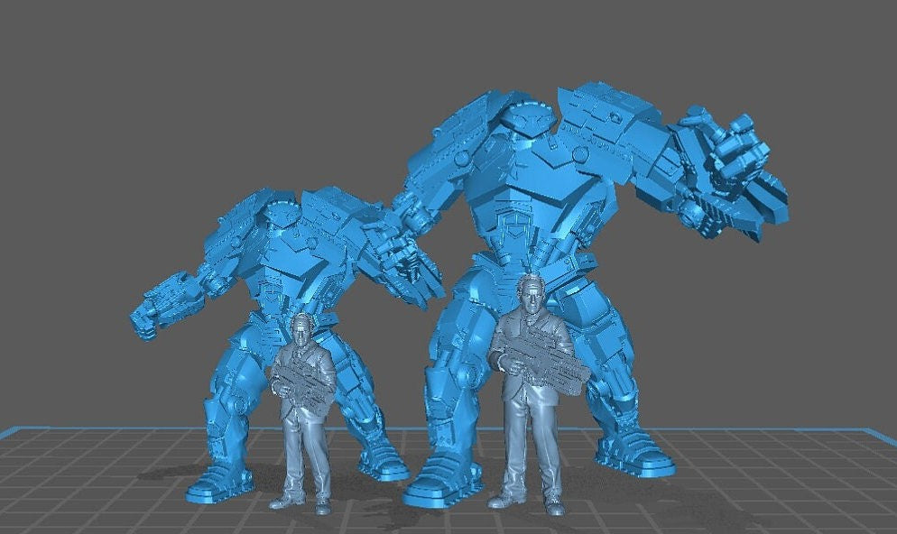 80mm Power Armor - 40mm  Miniature | Crisis Protocol Proxy | Trident