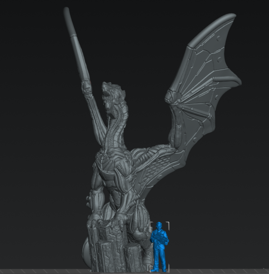 Cyber Dragon | 25mm - 32mm Scale | DnD | Cyberpunk | EC3D Sci Fi Mini