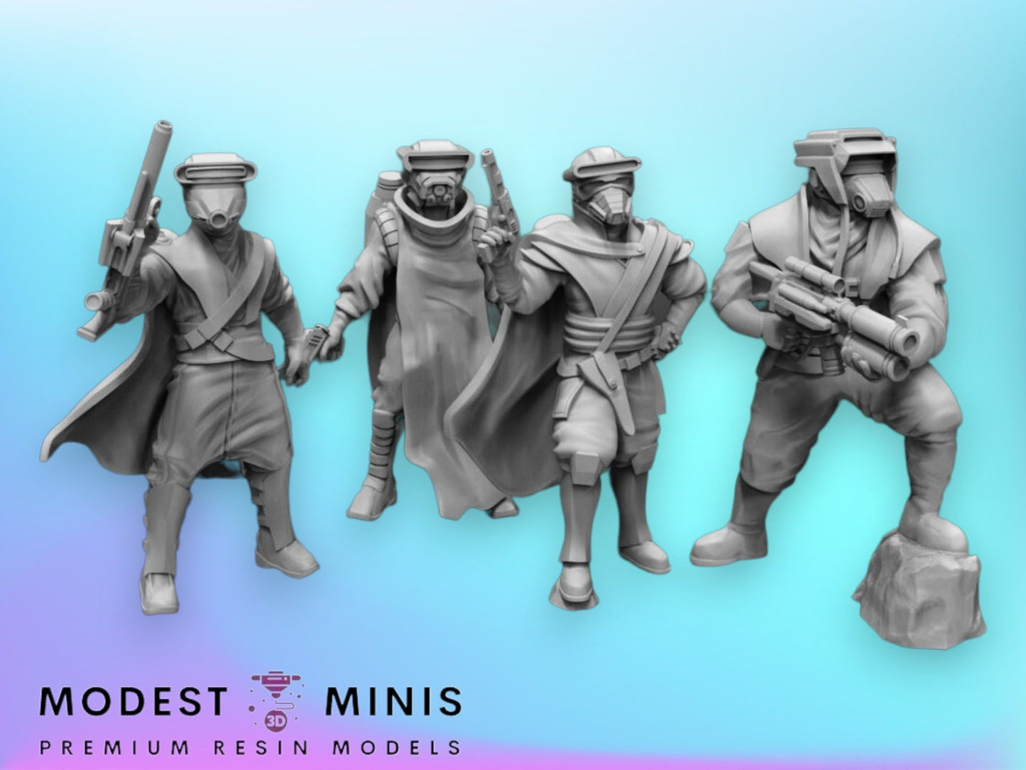 4pc Ubese Sand Squad - 28mm - 40mm Scale | Star Wars Legion Mini