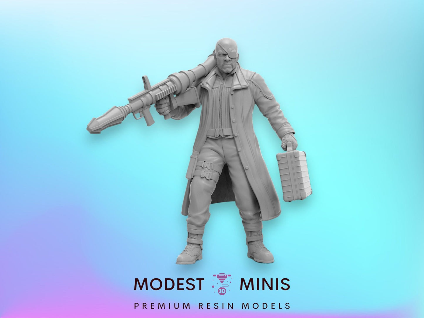 Eyepatch A Nick Fury - 40mm  Miniature | Crisis Protocol Proxy | Trident