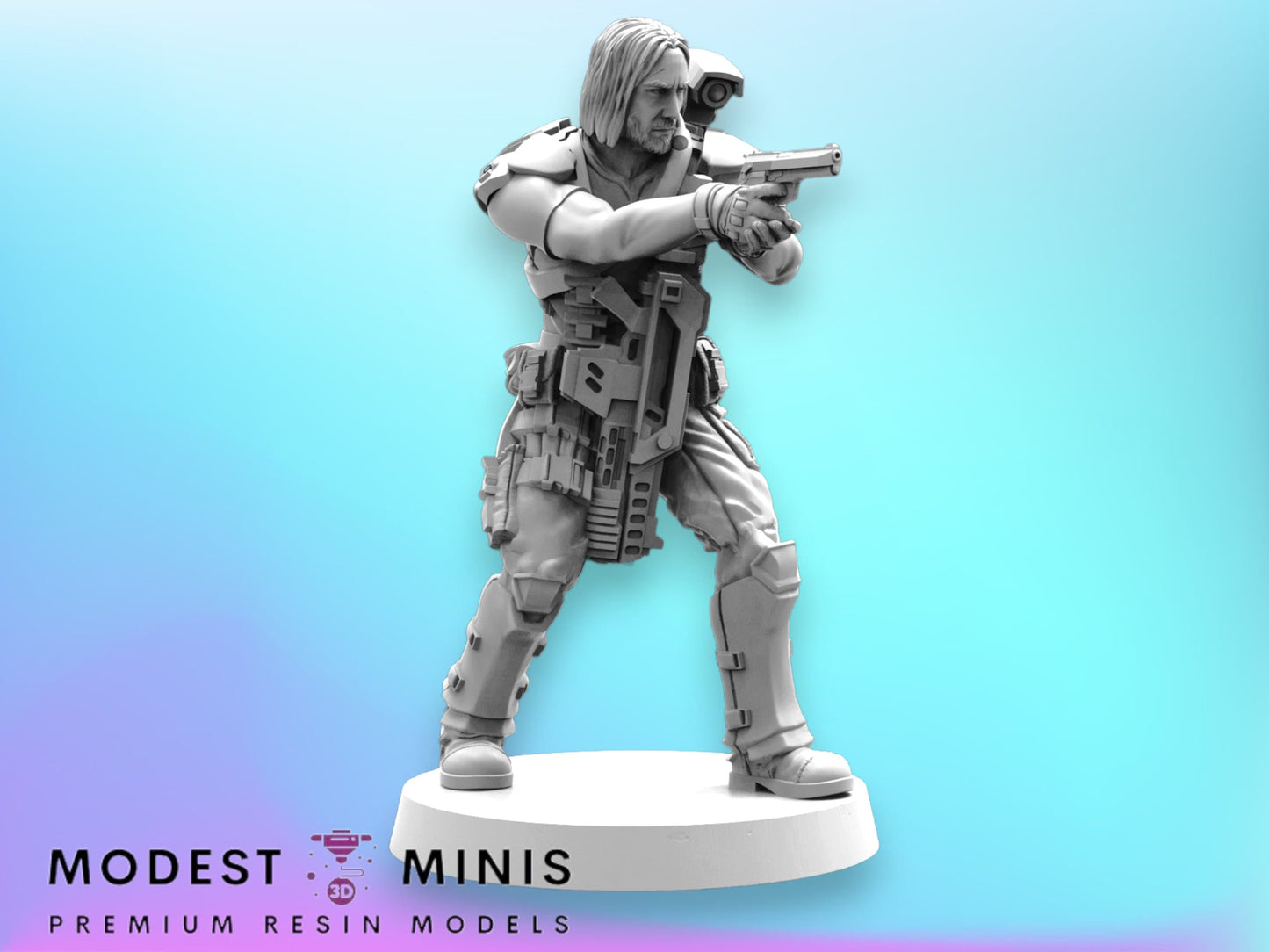 Colonial Marine John Winters - 32mm Scale Alien Miniature | RPG | Sci fi | Cyberpunk | Role Playing | DnD | Papsikel