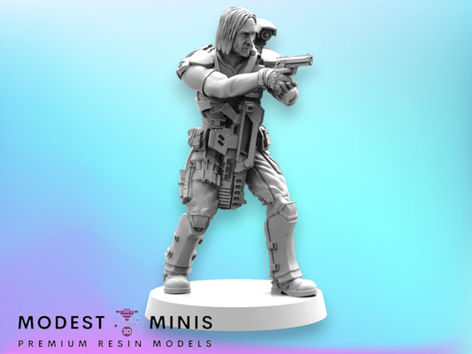 Colonial Marine John Winters - 32mm Scale Alien Miniature | RPG | Sci fi | Cyberpunk | Role Playing | DnD | Papsikel