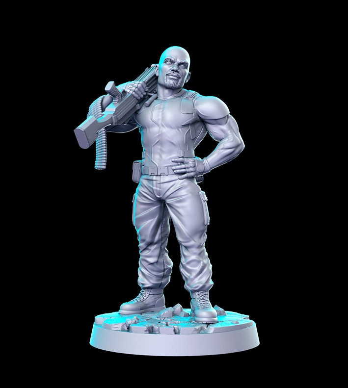 Joe Pushback - 28mm 32mm Scale DnD Miniature | Dungeons and Dragons | RN Estudio