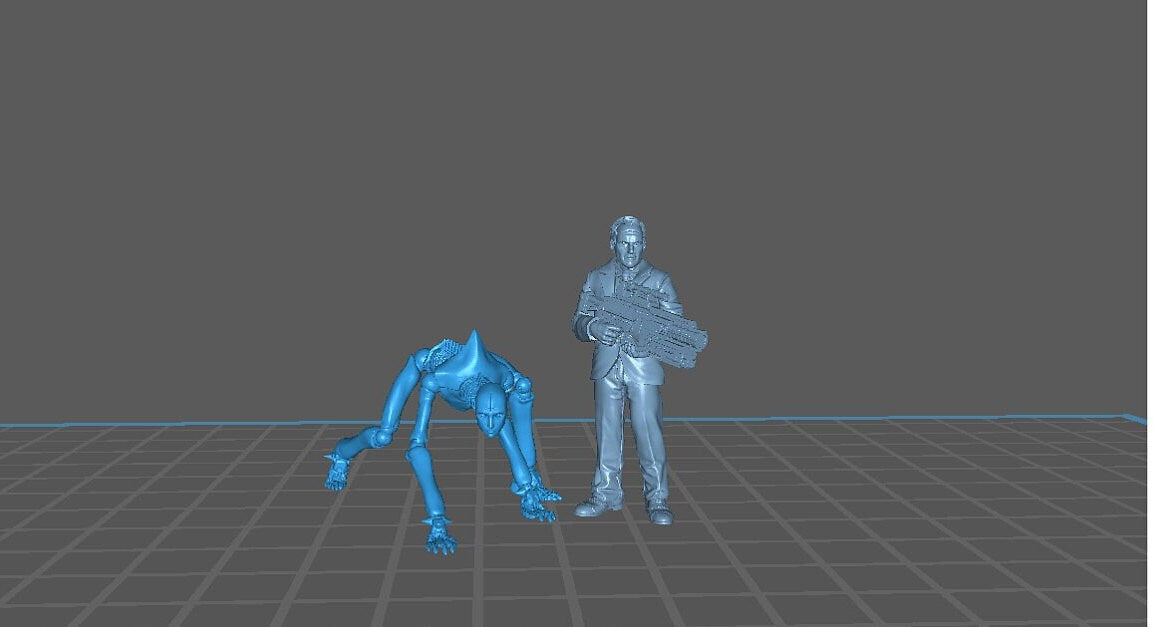 Security Program Eliminate Agent Set - Cyberpunk Miniature  | Papsikels