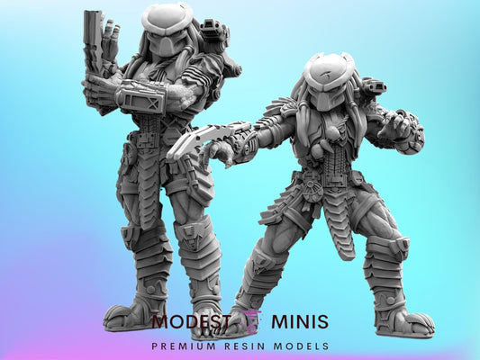 Scar Skull Hunter - Resin 3D Print Alien Miniature | RPG | Sci fi | Cyberpunk | Role Playing | DnD | Papsikel