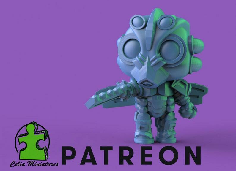 Chibi X Fight Space Fighter - 28mm - 54mm Scale