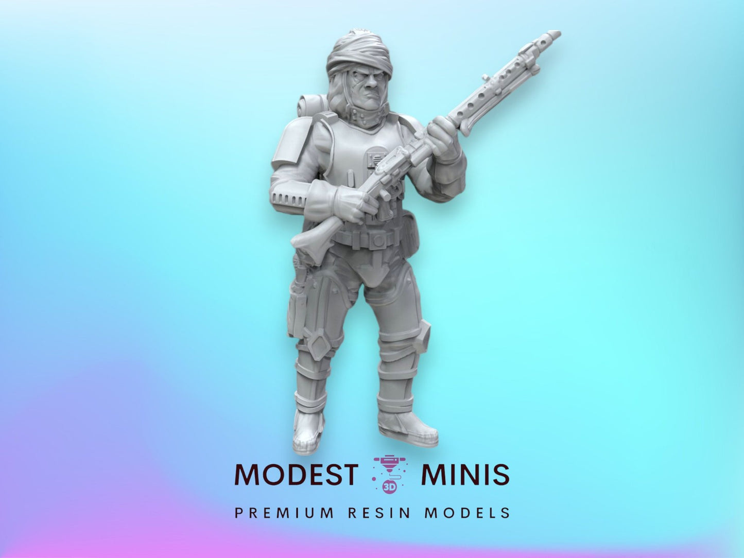 Cybernetic Bounty Hunter - 28mm - 40mm Scale | Star Wars Legion Mini