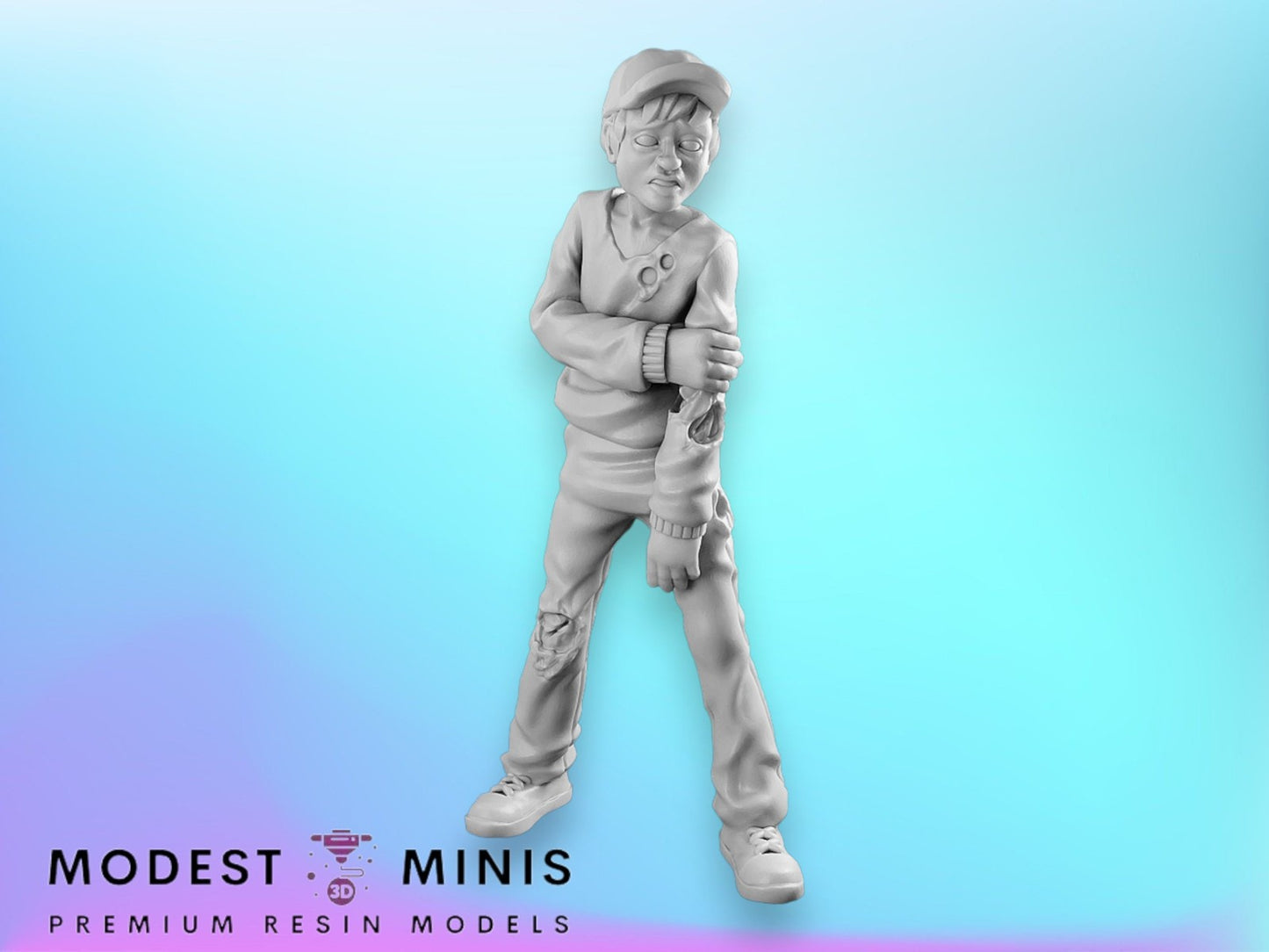 Survivor Alone Boy | 28mm - 100mm Scale Resin Mini | Zombicide | Vaultz