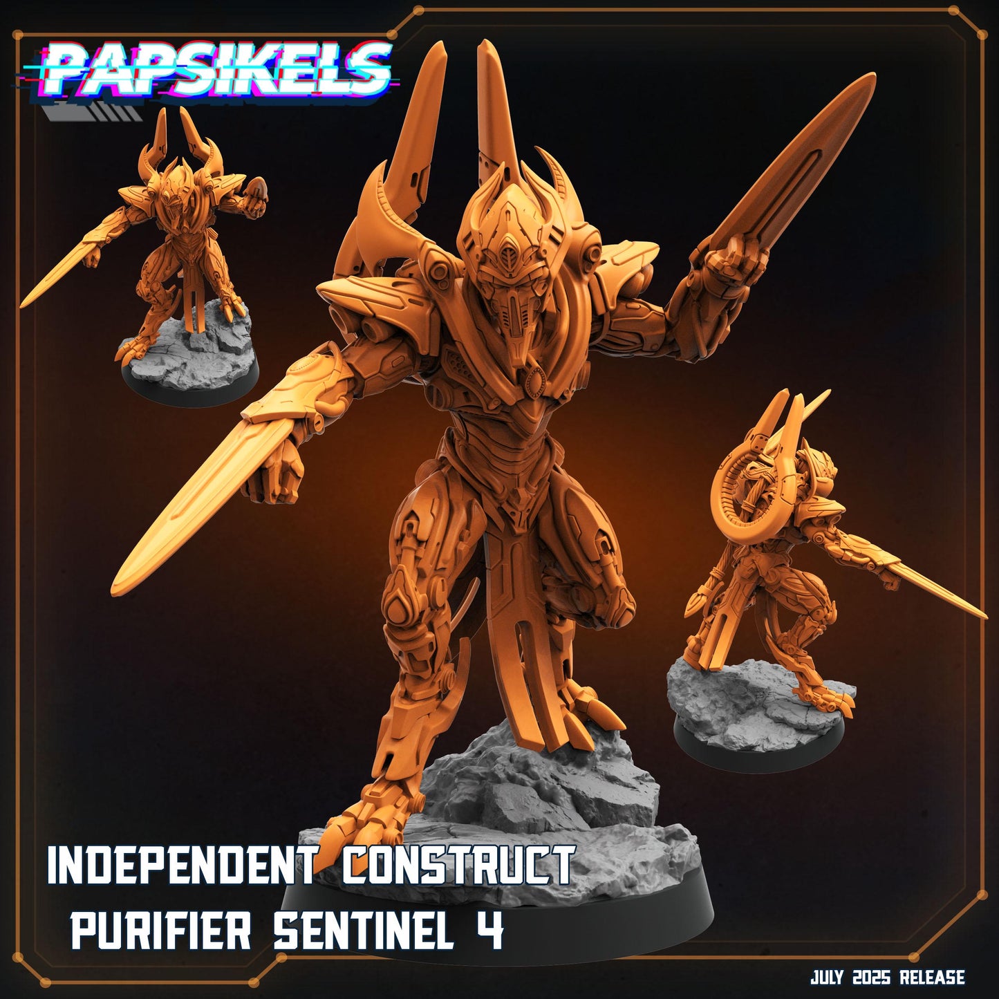 Independent Construct Purifier Sentinels - Resin 3D Print Alien Miniature | RPG | Sci fi | Cyberpunk | Role Playing | DnD | Papsikel