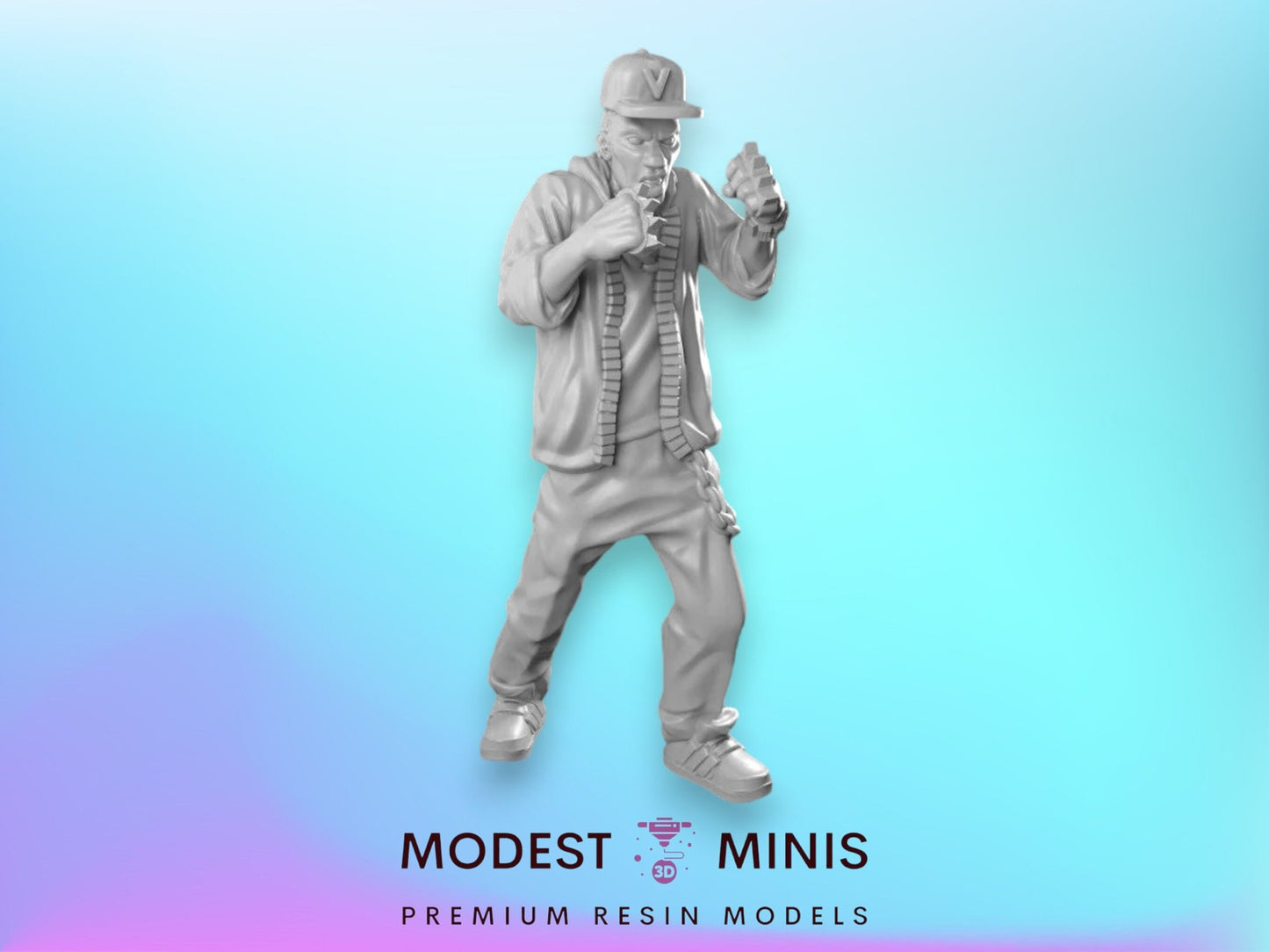 Survivor Rapper Jesse | 28mm - 100mm Scale Resin Mini | Zombicide | Vaultz