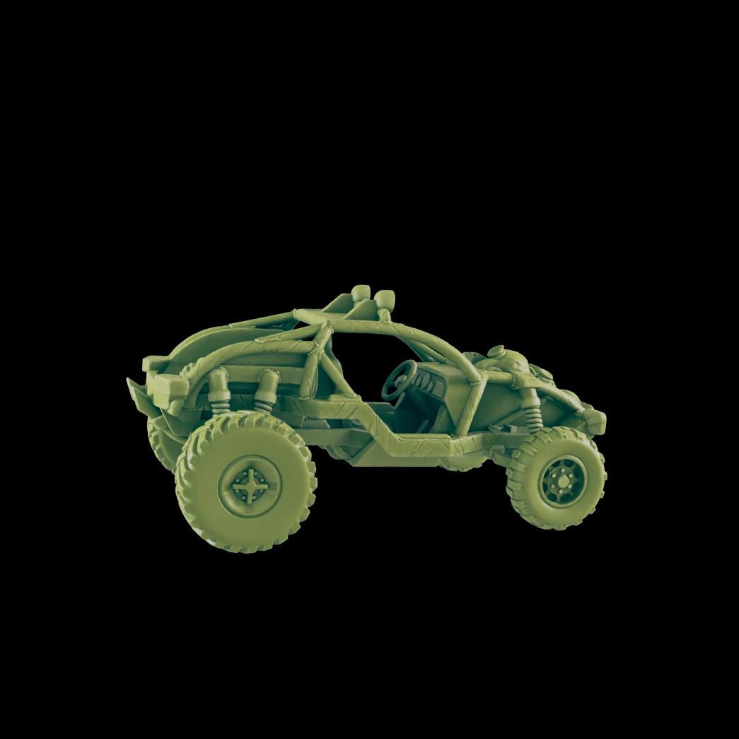 EC3D Badlands Buggy 1 | 28mm - 54mm Scale | Survivor Terrain | Fantasy Scatter | Sci Fi Terrain | EC3D Badlands