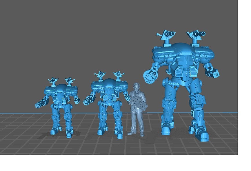 P11 Marawder Mechs - 32mm Scale Alien Miniature | RPG | Sci fi | Law Upholders | Role Playing | DnD | Papsikel