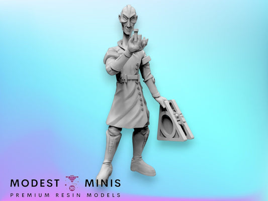 Blue Shadow Virus Scientist - 28mm - 40mm Scale | DnD | Star Wars Legion Mini