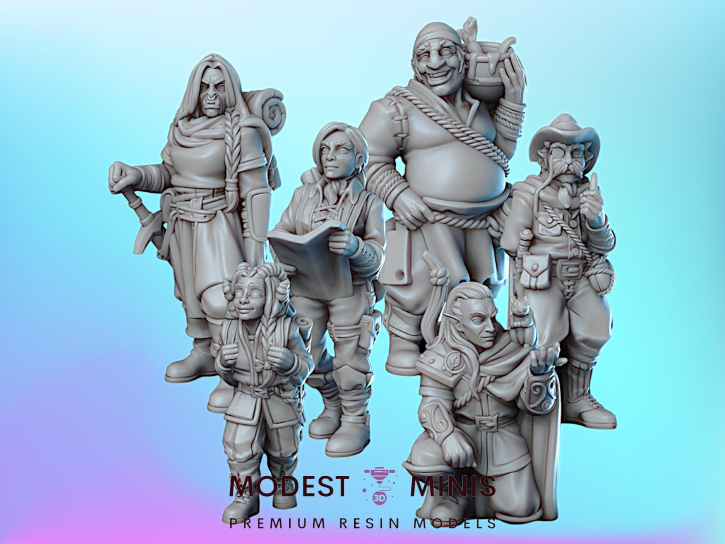 6pc Explorers Camp | 28mm - 75mm Scale | DnD Frostgrave Mini | Vae Victis Fantasy