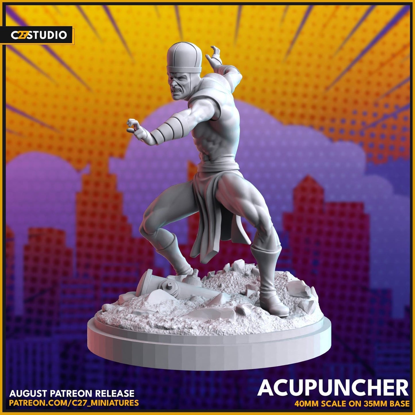 Acupuncher - 32mm - 40mm Mini | DnD Mini | Superhero | C27