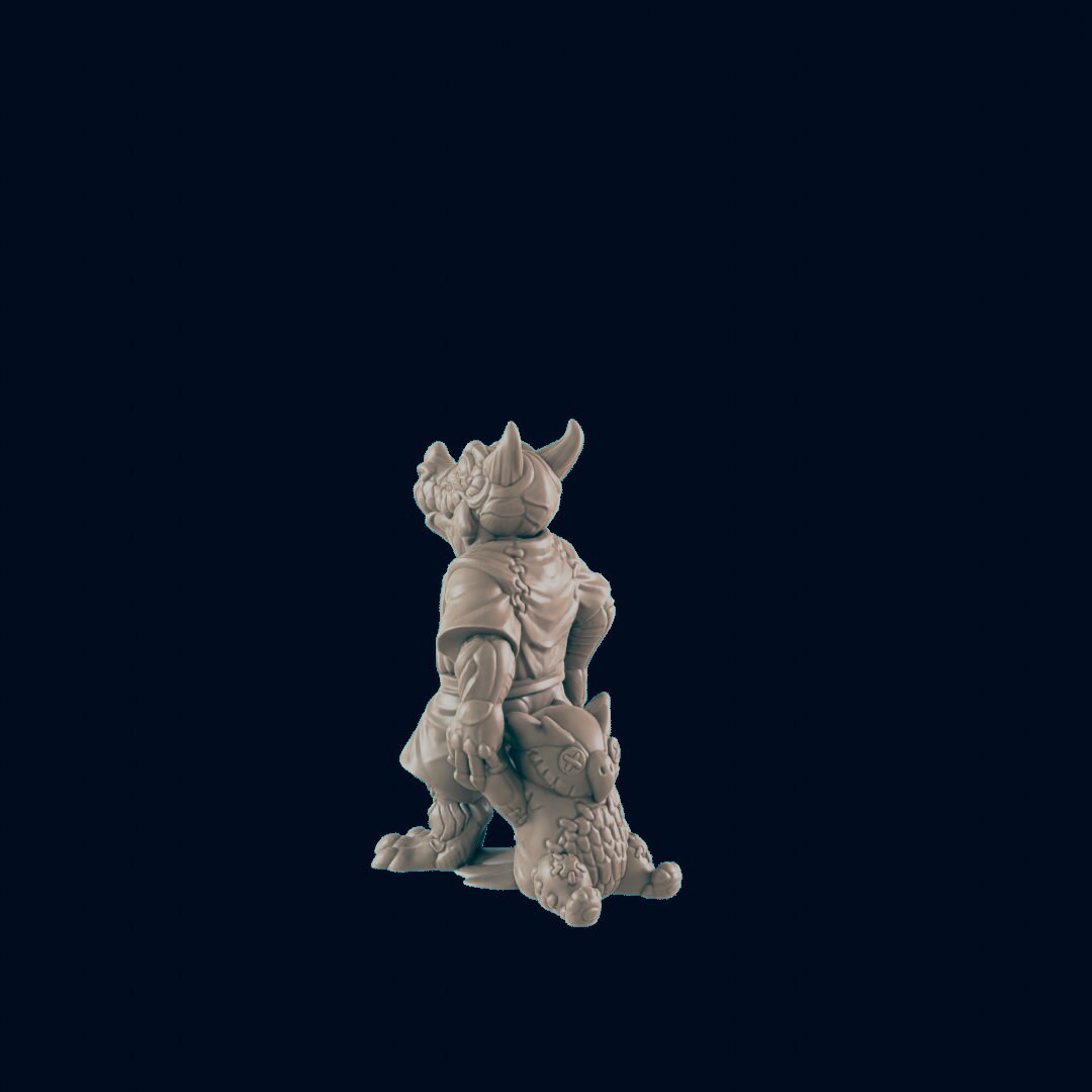 NPC Dragonborn Youngling Child - 25mm - 75mm Scale | DnD | EC3D Fantasy Mini | Townsfolk