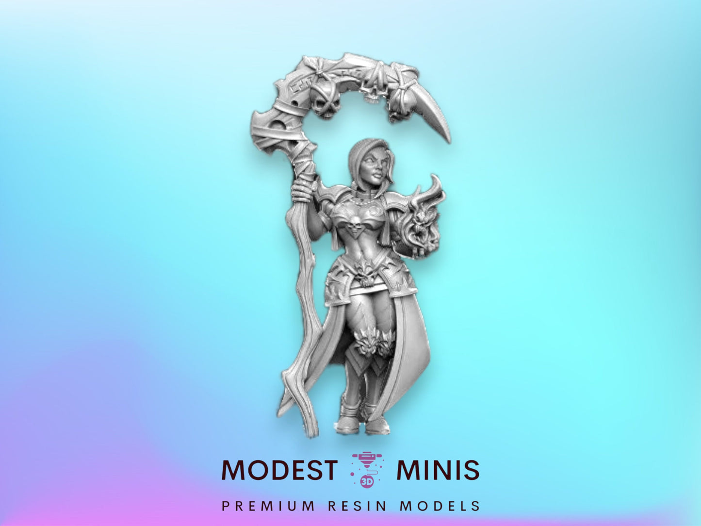 Deera Death Pinup - 32mm Scale DnD Miniature | Dungeons and Dragons | JRPG Mini - RN Estudio