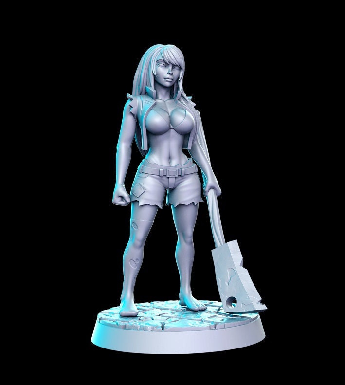 Heroine Quest Zombie Female - 28mm 32mm Scale DnD Miniature | Dungeons and Dragons | RN Estudio