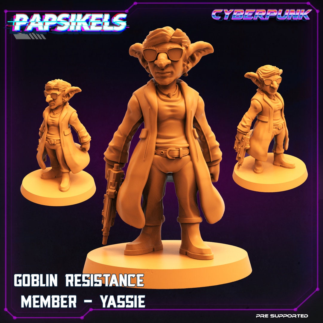 6pc Cybergoblins Set - 32mm Scale Cyberpunk Miniature  | Law Upholders | Papsikels