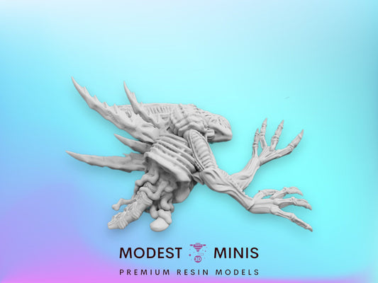 Dead Alien Impaler B - 32mm Scale Alien Miniature | RPG | Sci fi | Cyberpunk | Role Playing | DnD | Papsikel
