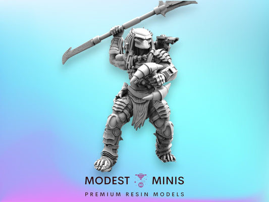 Elite Wulfen Skull Hunter - 32mm Scale Alien Miniature | RPG | Sci fi | Cyberpunk | Role Playing | DnD | Papsikel