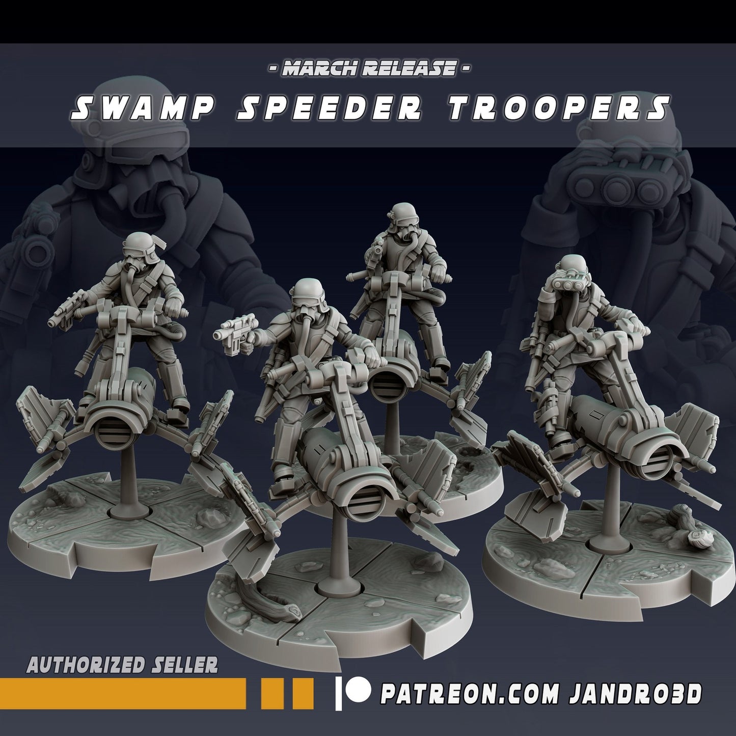 Swamp Trooper Light Speeder - 28mm - 40mm Scale | Jandro | Star Wars Legion Mini