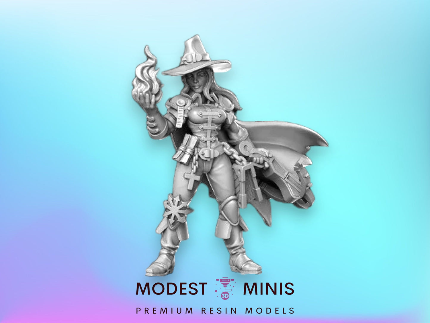 Salome Pinup Vampire Hunter - 32mm Scale DnD Miniature | Dungeons and Dragons | JRPG Mini - RN Estudio