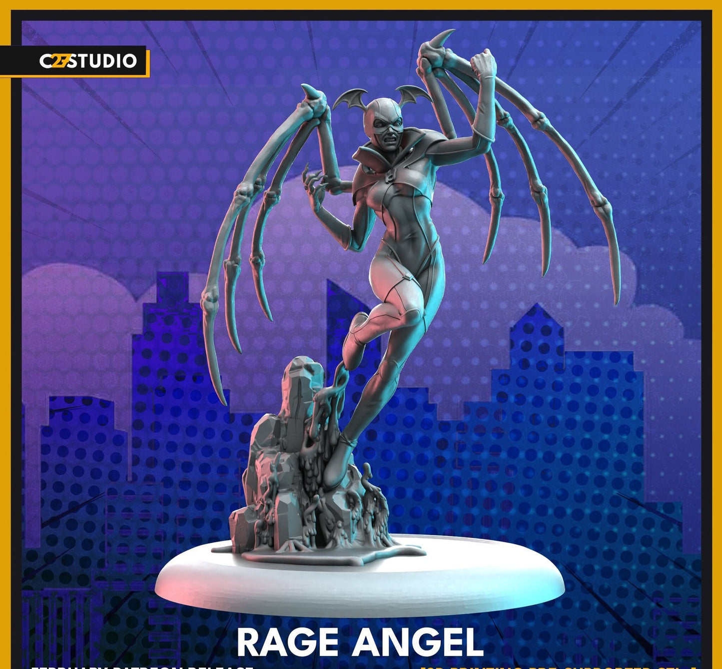 Rage Angel - 32mm 35mm 40mm Resin Mini | Superhero | C27